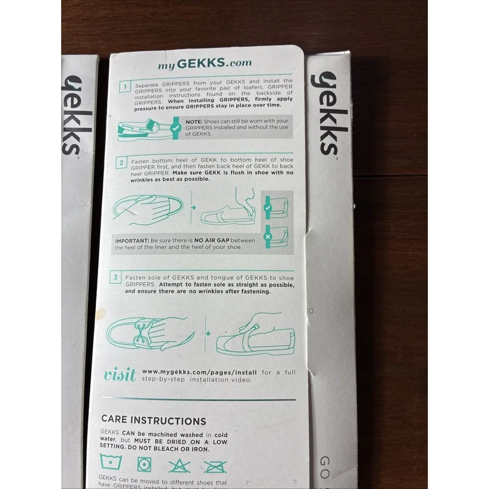 2 Gekks Shoe Liners  Sz Large Grips Inside  Comfort Odor Control Silver Coated